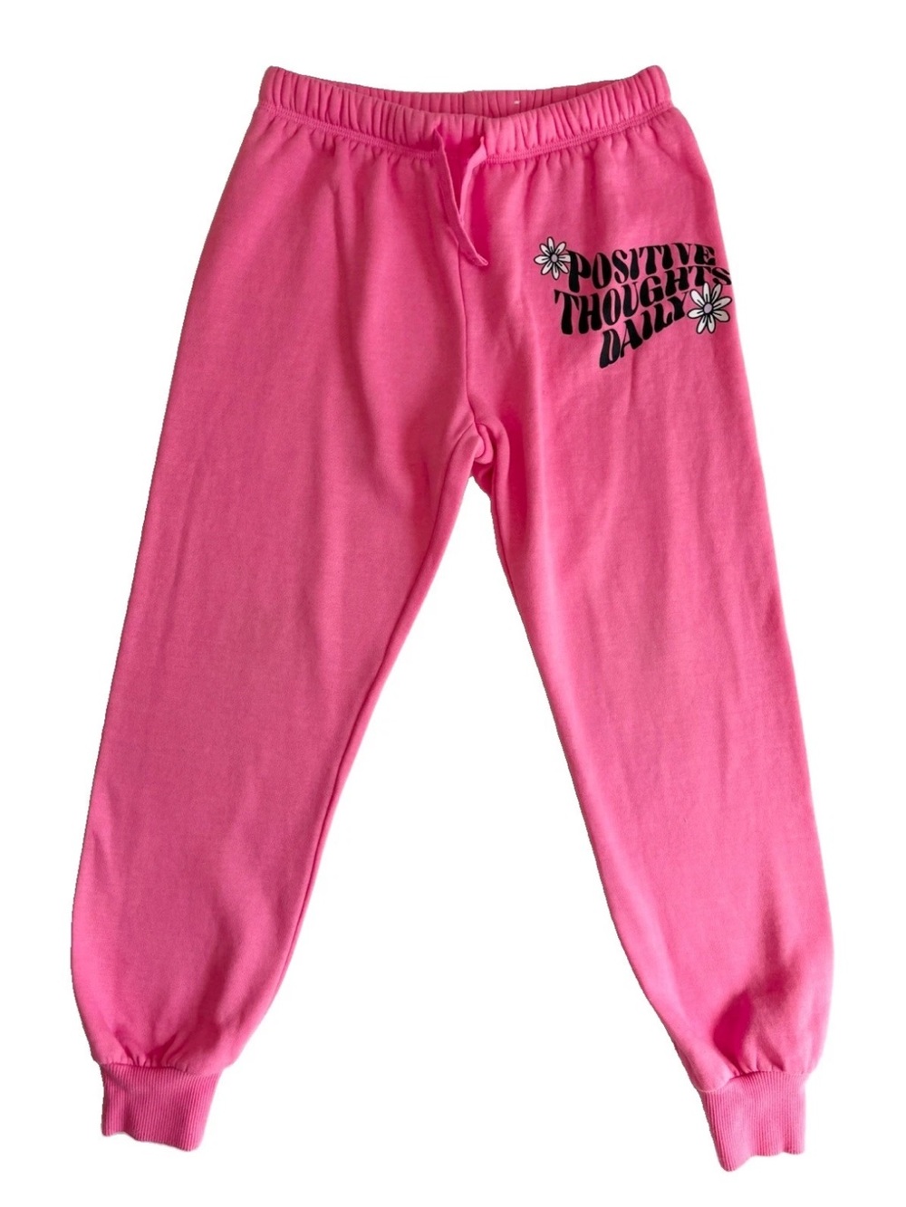 Justice S (7/8) Hot Pink 'Positive Thoughts Daily' Sweatpants Girls